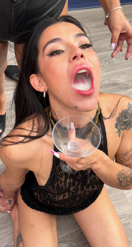 Rousse Black Glass and Bottle